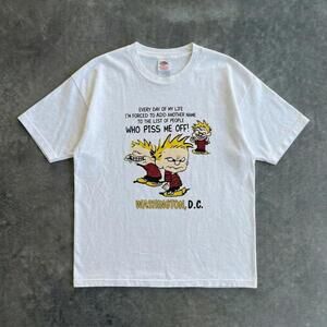 Vintage Calvin & Hobbes Washington D.C. Graphic T-Shirt XL
